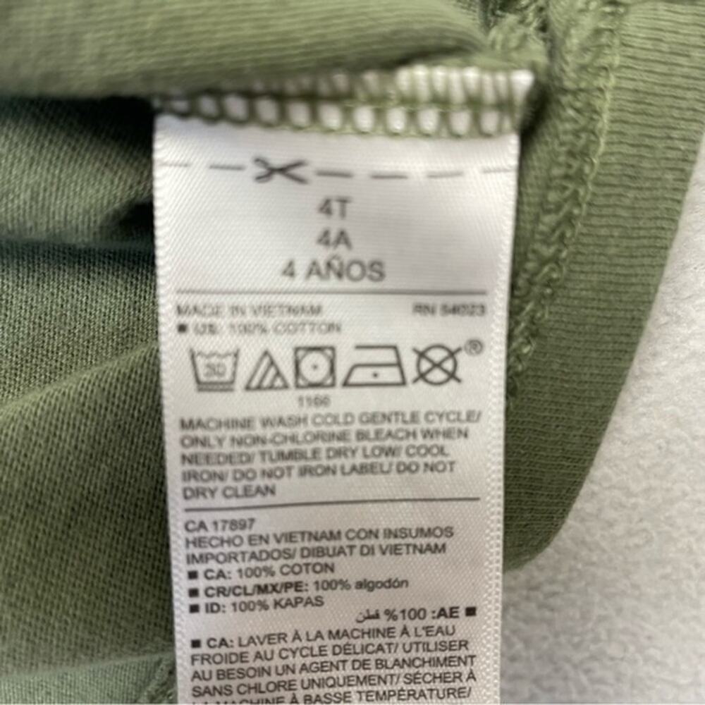 Old Navy Olive Green Short Sleeve T-shirt Top Girl’s Size 4T casual summer - Picture 5 of 7